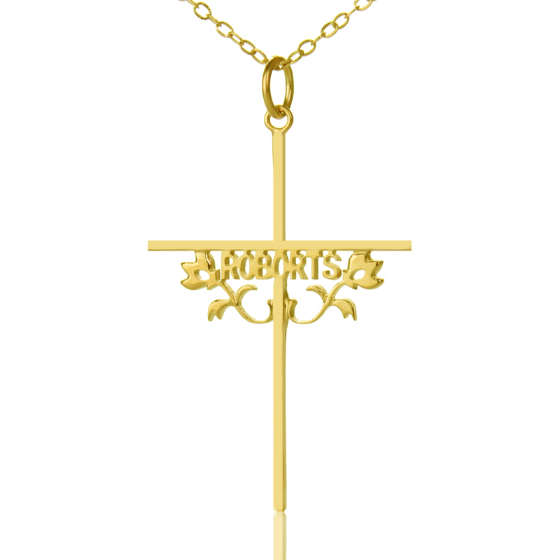 Personalised Cross Name Necklace Personalised cross name necklace