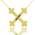 Personalised Julian cross name necklace