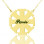 Customised Cross Necklace with Name 18ct Gold Plated 925 Silver