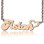 Personalised BANANA Font Heart Shape Name Necklace 18ct Rose Gold Plated