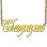 Solid Gold Plated Personalised Champagne Font Name Necklace