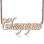 Solid Rose Gold Personalised Champagne Font Name Necklace