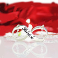 Engraved Name Infinity Necklace Sterling Silver Engraved name infinity necklace in sterling silver
