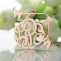 Butterfly and Vines Monogram Necklace View Butterfly and vines monogram necklace product view