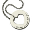 Personalised Heart Promise Necklace Personalised sterling silver heart promise necklace gallery image
