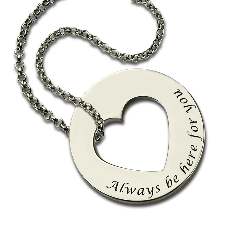 Personalised Heart Promise Necklace Personalised sterling silver heart promise necklace gallery image