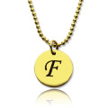 Personalised initial charm disc necklace product image