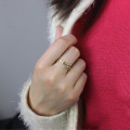 Custom Carrie Name Ring Product View Custom Carrie-style cut-out name ring product view