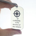 Personalised Compass Dog Tag Name Necklace Personalised Compass Dog Tag Name Necklace product image