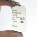 Personalised dog tag name necklace product image