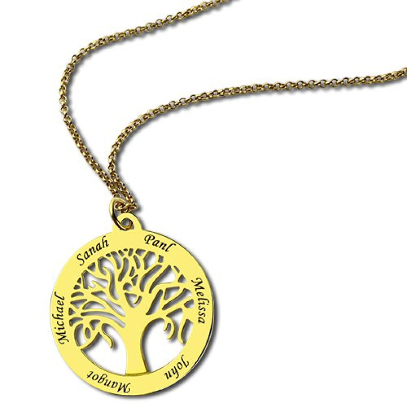 Tree of Life Family Name Necklace View Tree of Life family name necklace product view