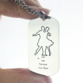 Dancing Theme Dog Tag Name Necklace Dancing Theme Dog Tag Name Necklace product image