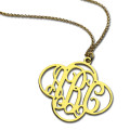 Personalised cut-out clover monogram necklace product image