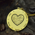 Heart Family Tree Necklace in 18ct Gold Plating product image