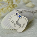 Personalised Baby Feet Name Necklace Personalised baby feet name necklace