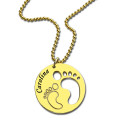 Personalised Baby Footprint Pendant Personalised cut-out baby footprint pendant