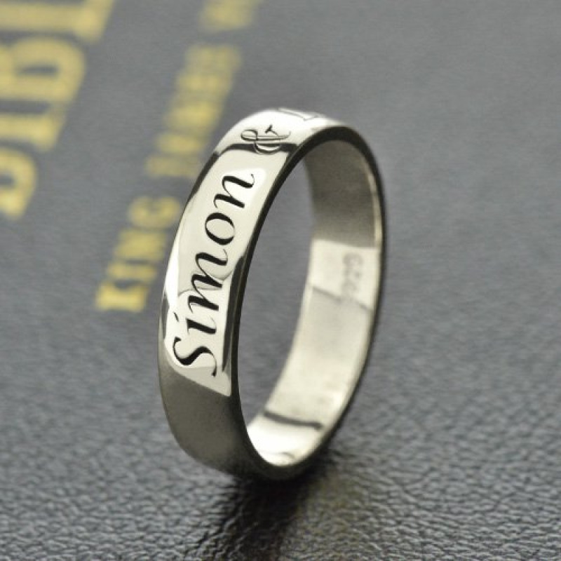 Personalised Promise Name Ring - Gallery Image 1 Personalised promise name ring gallery image