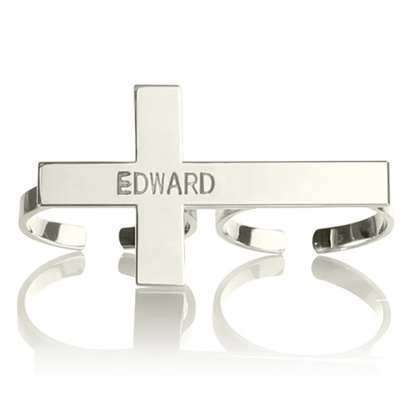 Custom two-finger cross ring product image