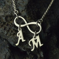 Personalised Infinity Necklace with Double Initials Personalised infinity necklace with double initials