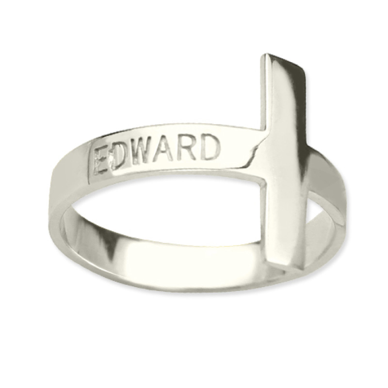 Engraved Name Cross Ring Engraved name cross ring product image