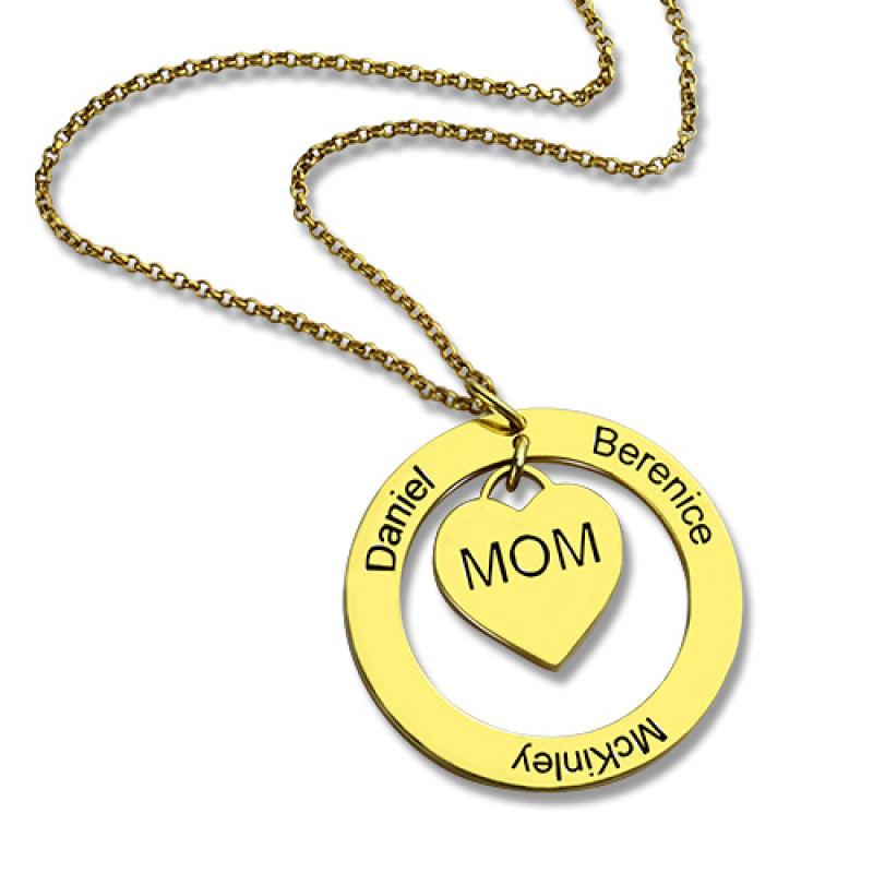 Personalised family names necklace for Mum
