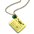Personalised Birthday Calendar Necklace Detail Personalised birthday calendar necklace detail