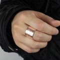 Engraved monogram cuff ring view