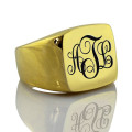 Custom monogram signet ring product view