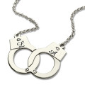 Personalised Sterling Silver Handcuff Necklace Personalised sterling silver handcuff necklace product image