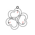 Personalised Triple Heart Necklace Personalised triple heart shamrocks necklace pendant