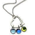 Open Heart Promise Phrase Necklace with Birthstone Open heart promise phrase necklace with birthstone