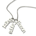 Customised Vertical Multi-Name Necklace View Customised vertical multi-name necklace product view