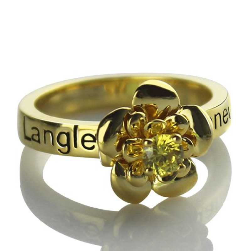 Promise Rose Birthstone Ring View Personalised promise rose birthstone ring view