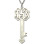 Personalised Key Necklace Sterling Silver with Monogram