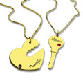 Key to My Heart Couple Name Pendant Necklace Key to My Heart personalised couple name pendant necklace