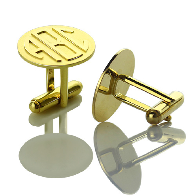 Personalised men's monogram initial cufflinks