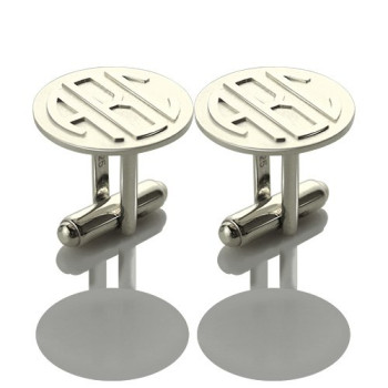 Personalised Mens Cufflinks Block Monogram Sterling Silver Personalised Mens Cufflinks Block Monogram Sterling Silver