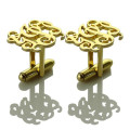 Personalised 3-Initial Monogram Cufflinks Personalised three-initial monogram cufflinks product image