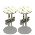 Block Monogram Cufflinks Block monogram cufflinks for men, gallery image