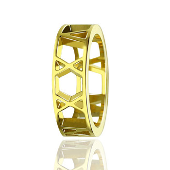 Roman Numeral Date Jewellery Rings 18ct Gold Plated Roman Numeral Date Jewellery Rings 18ct Gold Plated