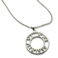 Double Circle Roman Numeral Necklace Personalised double circle Roman numeral necklace product image