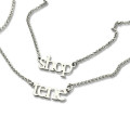 Sterling Silver Double Layer Mini Name Necklace product image