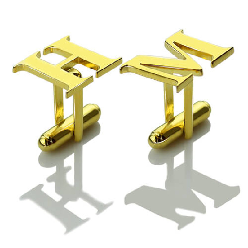 Personalised Initial Cufflinks Detail Personalised initial cufflinks detail view