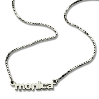 My Tiny Name Necklace Custom Sterling Silver My Tiny Name Necklace Custom Sterling Silver