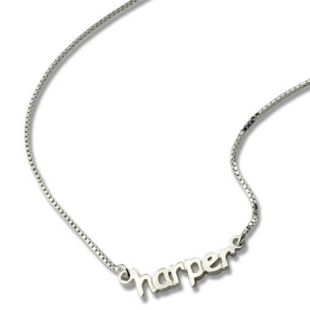 Personalised Mini Name Letter Necklace Sterling Silver Personalised Mini Name Letter Necklace Sterling Silver