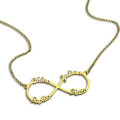Custom Four-Name Infinity Necklace Personalised infinity necklace with up to four names