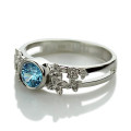 Personalised Flower Birthstone Name Ring Personalised flower birthstone name ring product image