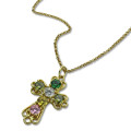 Personalised Cross Necklace with Birthstones Personalised cross necklace with birthstones product view