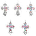 Personalised Cross Necklace with Birthstones Personalised cross necklace with birthstones product view