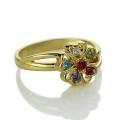 Personalised Birthstone Flower Promise Ring Personalised birthstone flower promise ring with name